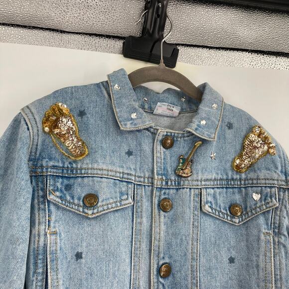 Vintage Guess Georges Marciano Denim Trucker Jacket Toddler 3T 80s DIY - Picture 3 of 10